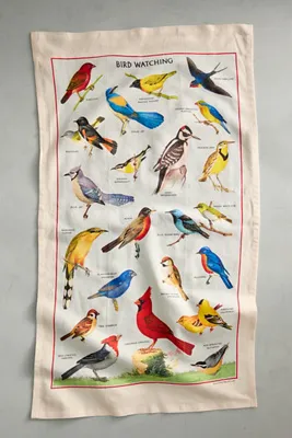 Cavallini Bird Watching Dish Towel - Cotton product