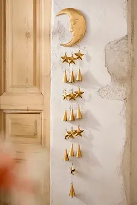 Celestial Bells Vertical Garland - Gold by Anthropologie, alternate view