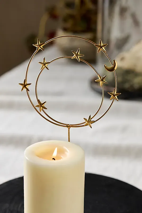 Celestial Orbit Candle Pin - Gold by Anthropologie