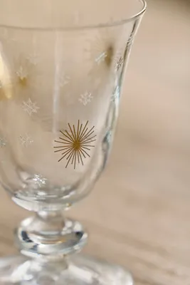 Celestial White Wine Glass - Hand-Painted by Anthropologie, alternate view