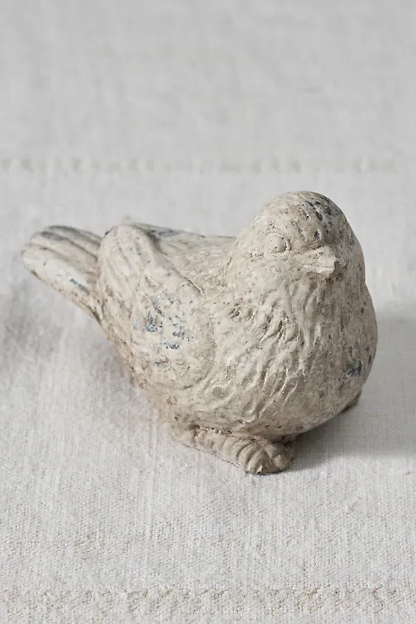 Cement Bird Sculpture - Beige by Anthropologie, alternate view