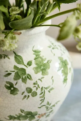 Chinoiserie Small Vase - Green by Anthropologie, alternate view