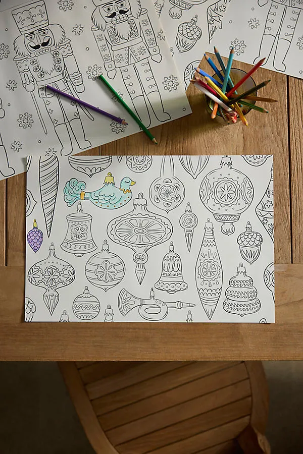 Christmas Coloring Paper Placemats Set of 18 by Anthropologie, alternate view