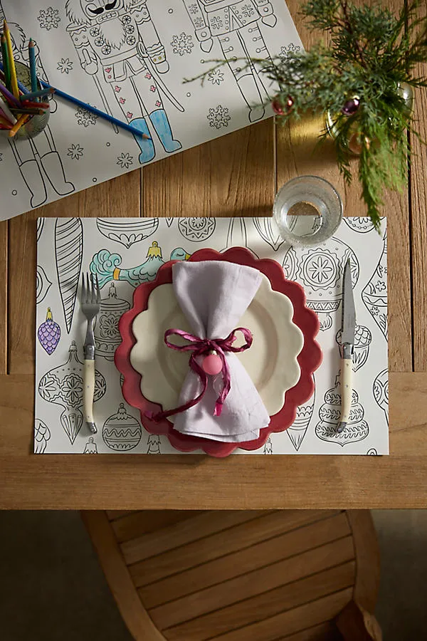 Christmas Coloring Paper Placemats Set of 18 by Anthropologie