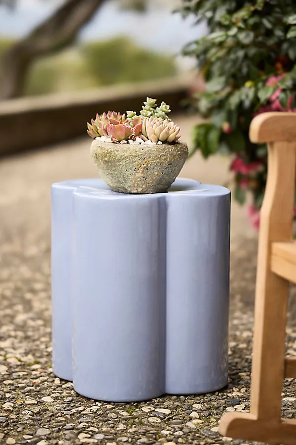 Clover Ceramic Side Table by Anthropologie