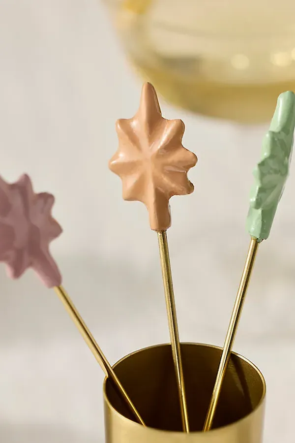 Colorful Star Cocktail Picks Set of 4 by Anthropologie, alternate view