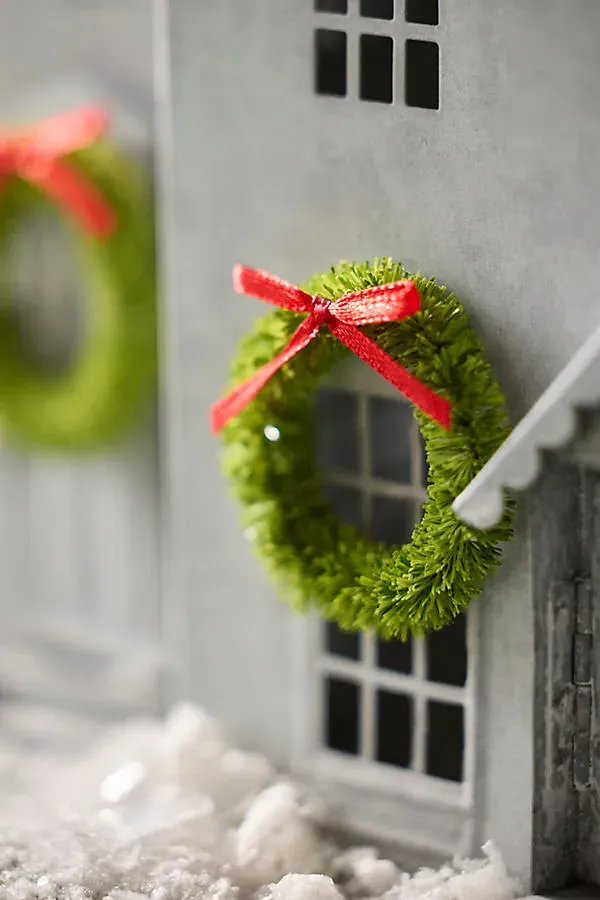 Concordville Mini Evergreen Wreaths Set of 4 by Anthropologie, alternate view