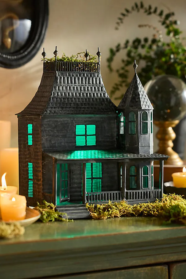 Concordville Spooky Village House - Black, Zinc by Anthropologie