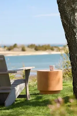 Concrete Barrel Side Table product