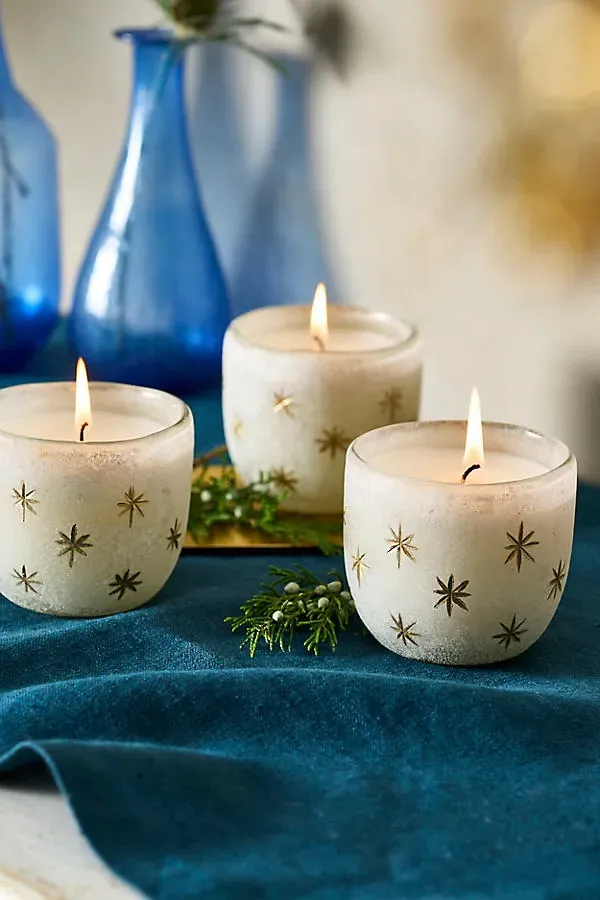 Confetti Party Candles Set of 6 - Gold, Glass by Anthropologie