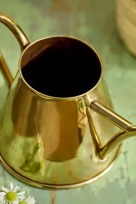 Conical Mini Watering Can - Gold, Metal product