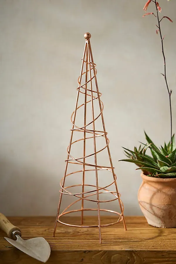 Copper Spiral Plant Obelisk - Copper by Anthropologie, alternate view