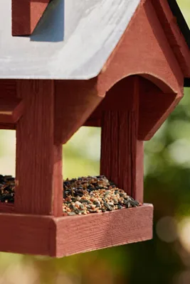 Covered Bridge Reclaimed Barn Wood Bird Feeder by Anthropologie, alternate view
