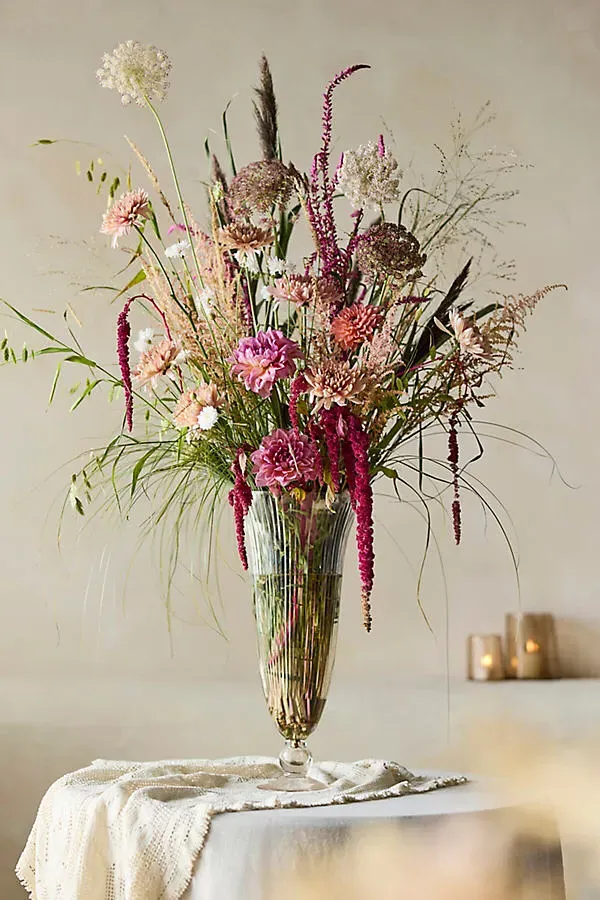 Cut Glass Flare Vase - Clear, Glass by Anthropologie