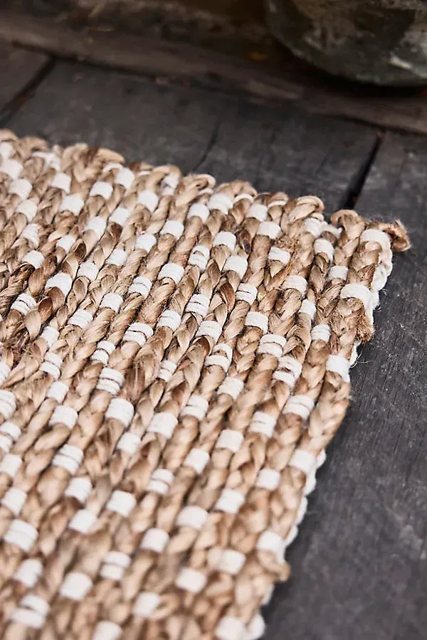 Diamond Jute Doormat - White, Jute product