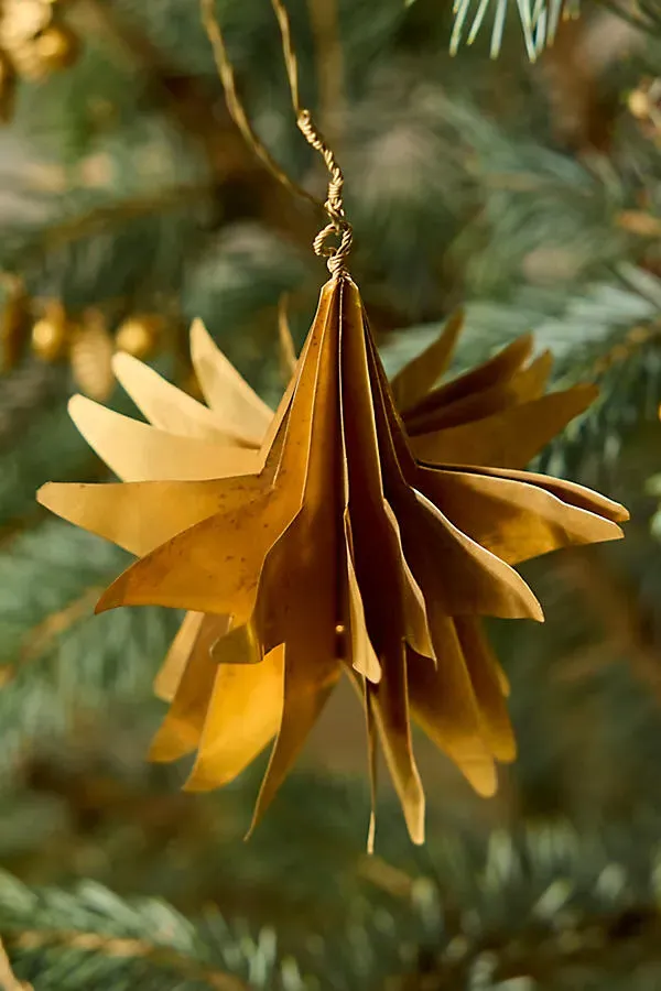 Dimensional Star Ornament - Gold, Brass by Anthropologie, image 2