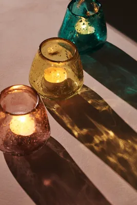 Dimpled Tea Light Holder - Yellow product