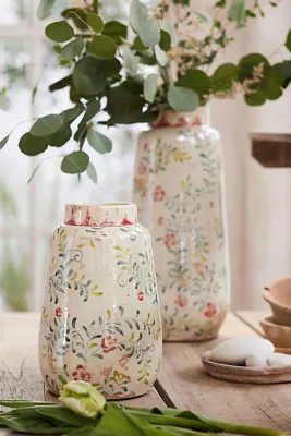 Distressed Rose & Vine Large Terracotta Vase product