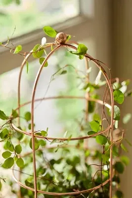 Domed Cylinder Iron Mini Trellis - Silver by Anthropologie, alternate view