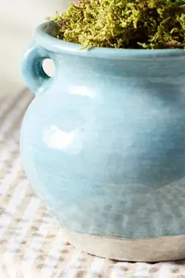 Double Handle Terracotta Jar - Blue product