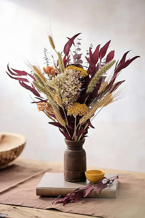 Dried Autumn Wildflower Bouquet - Purple product
