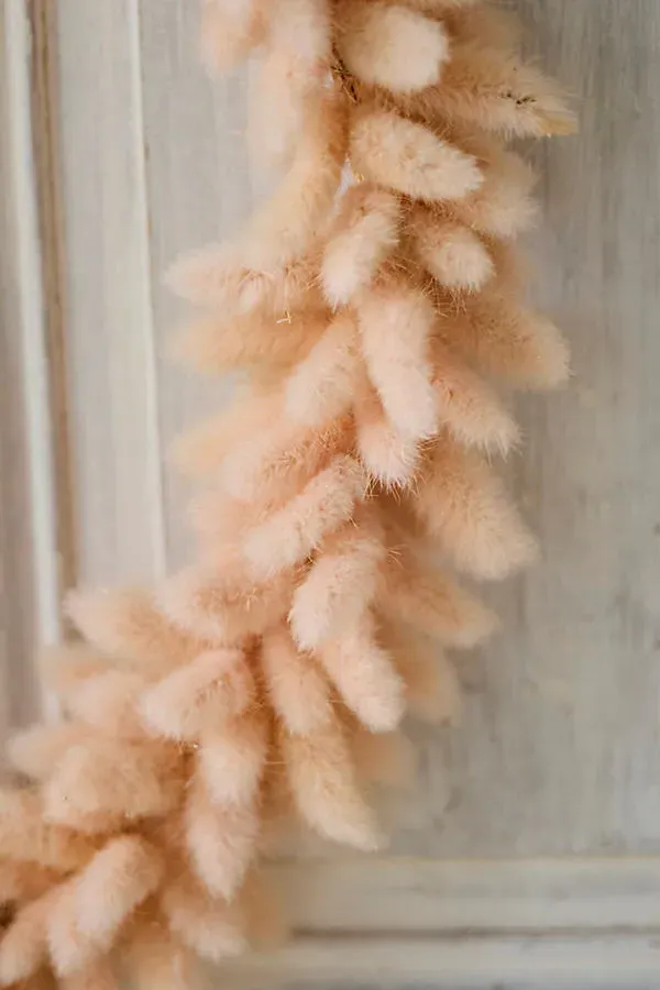 Dried Bunny Tails Large Wreath - Orange product
