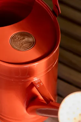Enameled Iron 2 Litre Watering Can - Orange alternate view