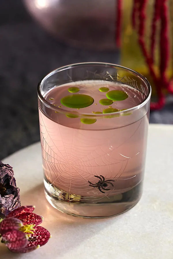 Etched Spider Double Old Fashioned Glass product