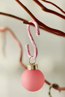 Fabric-Wrapped Ornament Hooks Set of 15 - Multicolor, Cotton by Anthropologie, alternate view