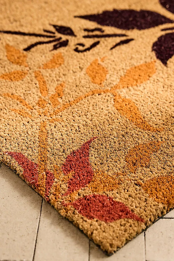 Fall Floral Coir Doormat by Anthropologie, alternate view