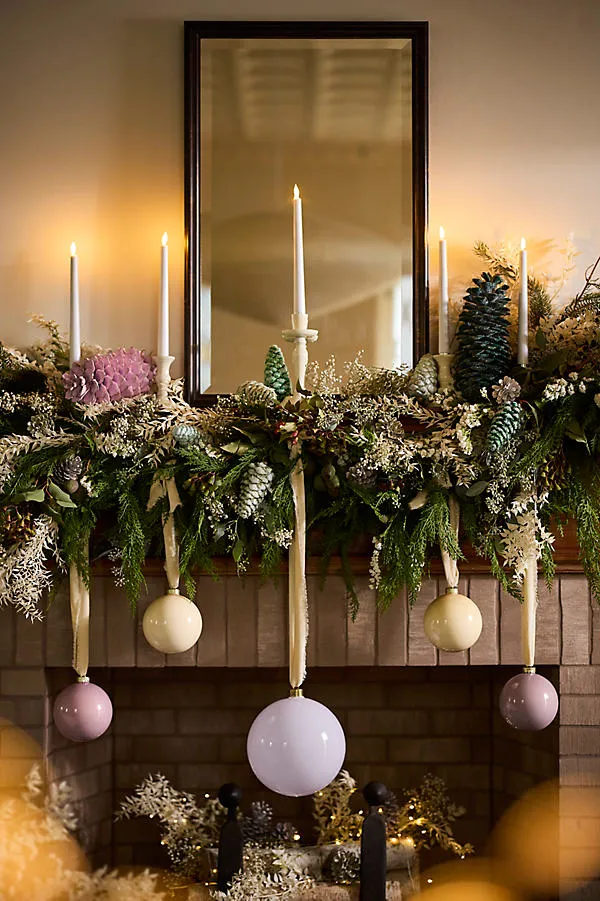 Faux Cedar Garland Deluxe 9' - Plastic by Anthropologie