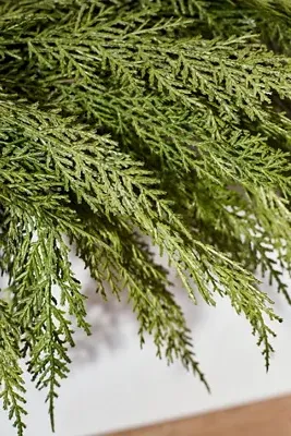 Faux Cedar Hinged Wreath - Plastic by Anthropologie, alternate view