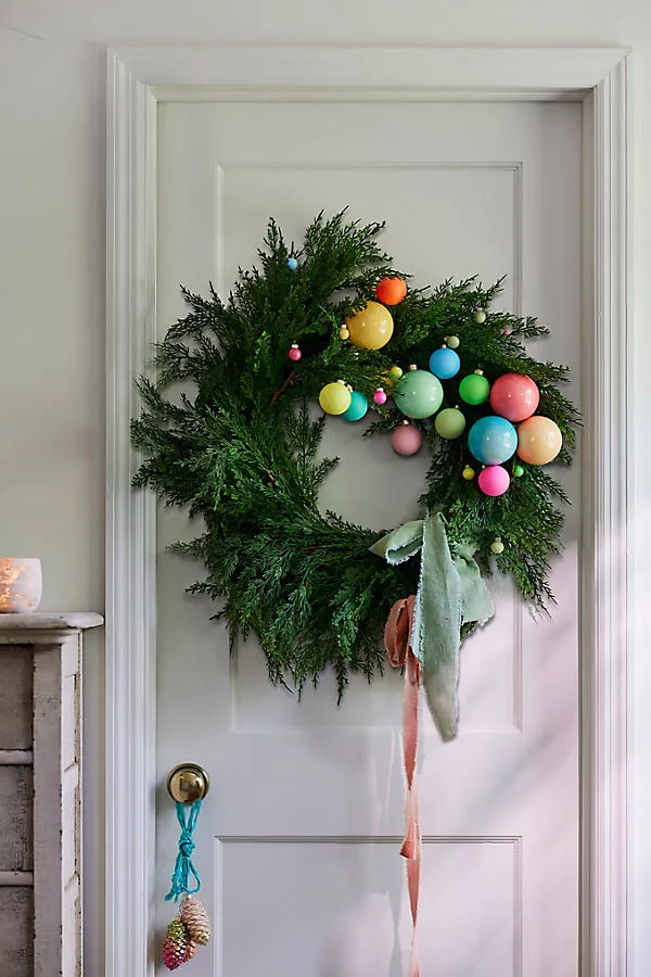 Faux Cedar Wreath - Plastic by Anthropologie