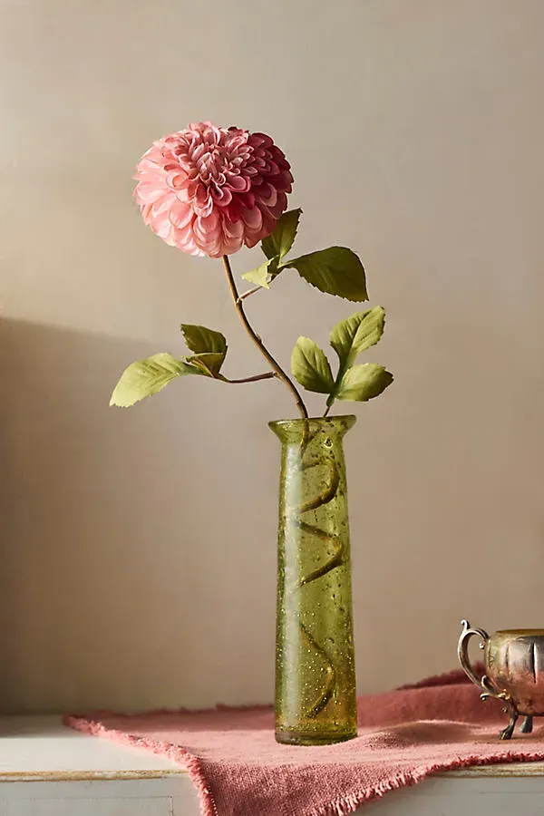Faux Dahlia Spray - Pink, Polyester by Anthropologie