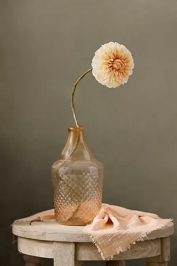 Faux Dahlia Stem - Ivory, Polyester by Anthropologie
