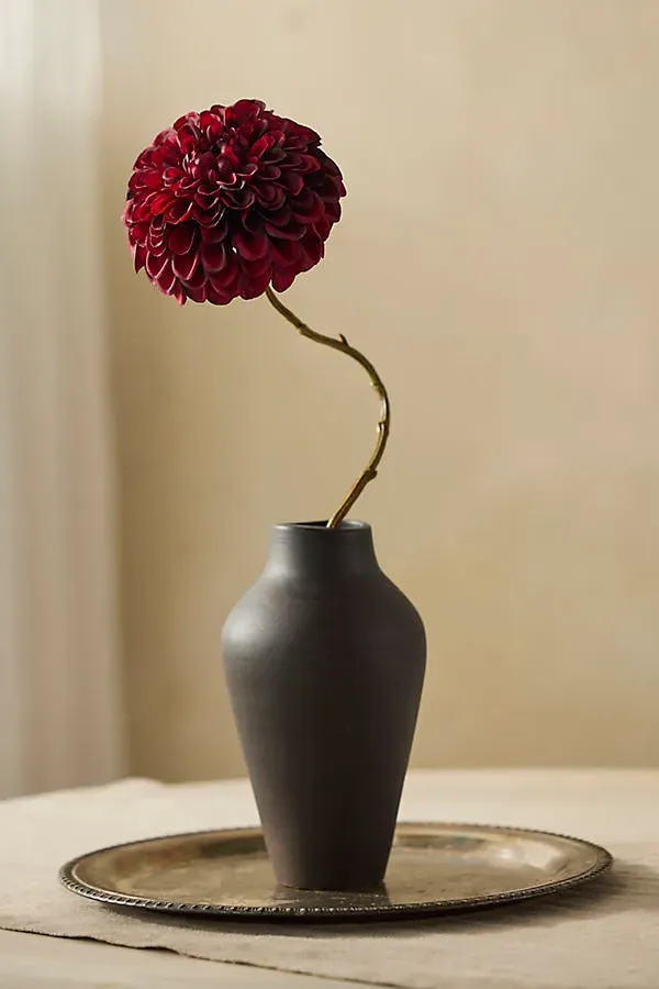 Faux Dahlia Stem - Purple, Polyester by Anthropologie