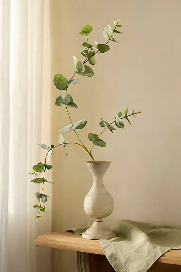 Faux Eucalyptus Spray - Green, Polyester by Anthropologie