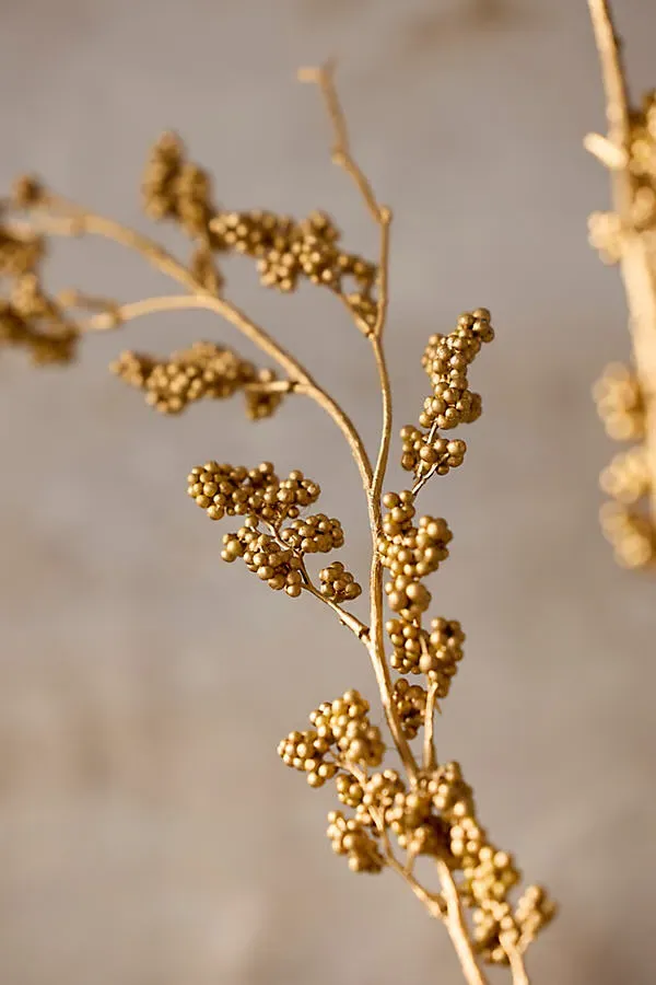 Faux Golden Callicarpa Spray by Anthropologie, image 2