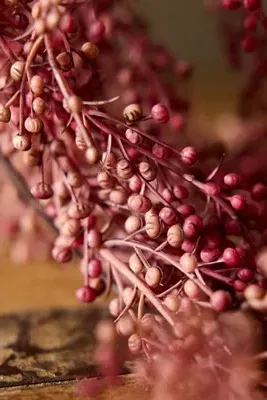 Faux Hanging Mauve Berry Spray by Anthropologie, alternate view