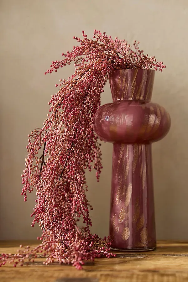 Faux Hanging Mauve Berry Spray by Anthropologie