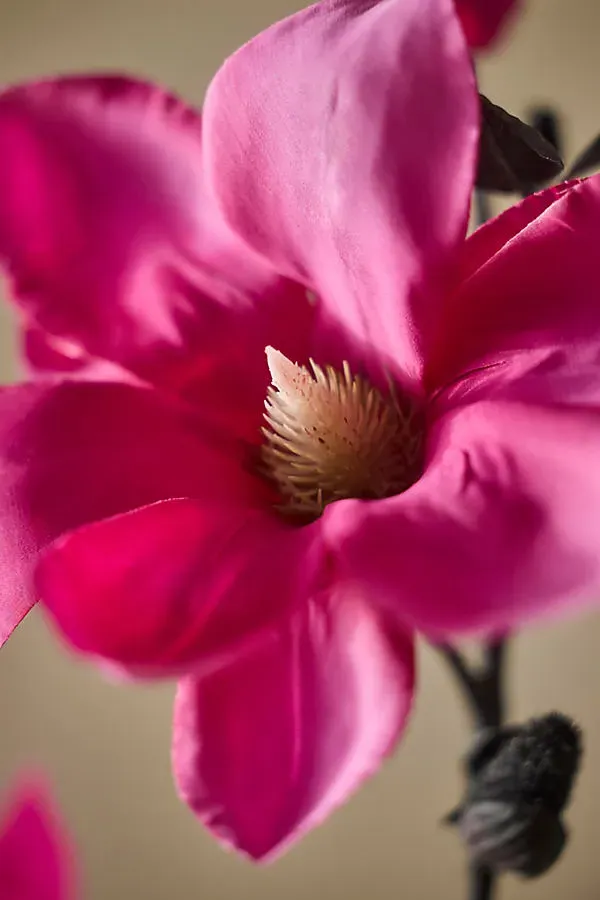 Faux Magnolia Branch Spray - Pink, Polyester product