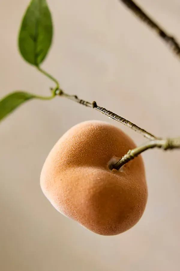 Faux Peach Branch Spray - Orange, Polyester product