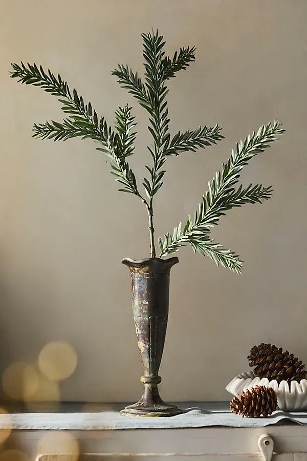 Faux Pine Spray - Dark Green, Plastic by Anthropologie