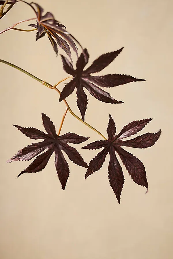 Faux Purple Maple Spray - Wine, Polyester by Anthropologie, alternate view