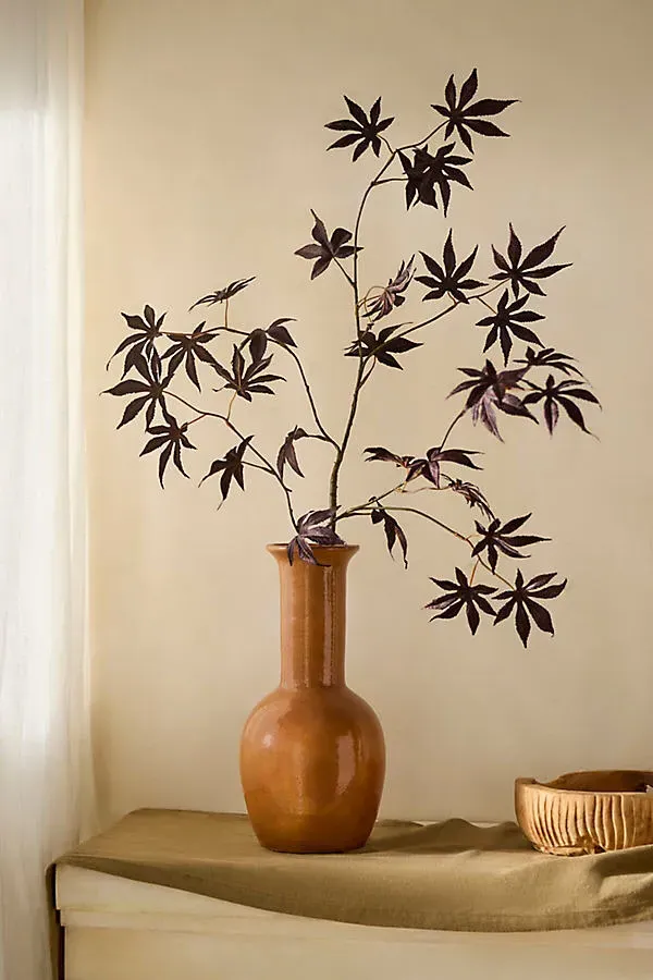 Faux Purple Maple Spray - Wine, Polyester by Anthropologie