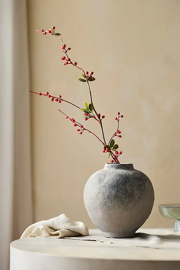 Faux Red Berry Spray by Anthropologie