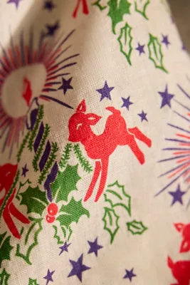 Festive Fawn Dish Towel - Linen by Anthropologie, alternate view