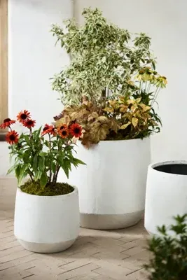 Fiber Angled Drop Planter - Fiber Concrete by Anthropologie, image 2