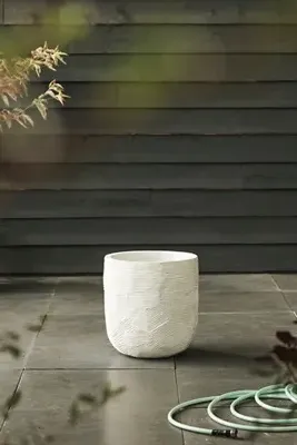 Fiber Concrete Textured U Planter 15" product