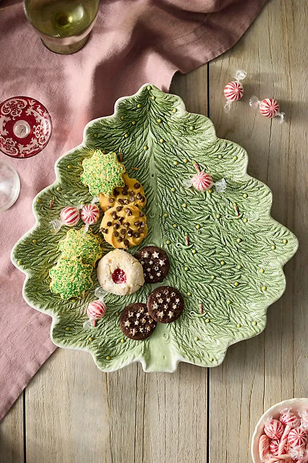 Fir Tree Stoneware Serving Platter by Anthropologie
